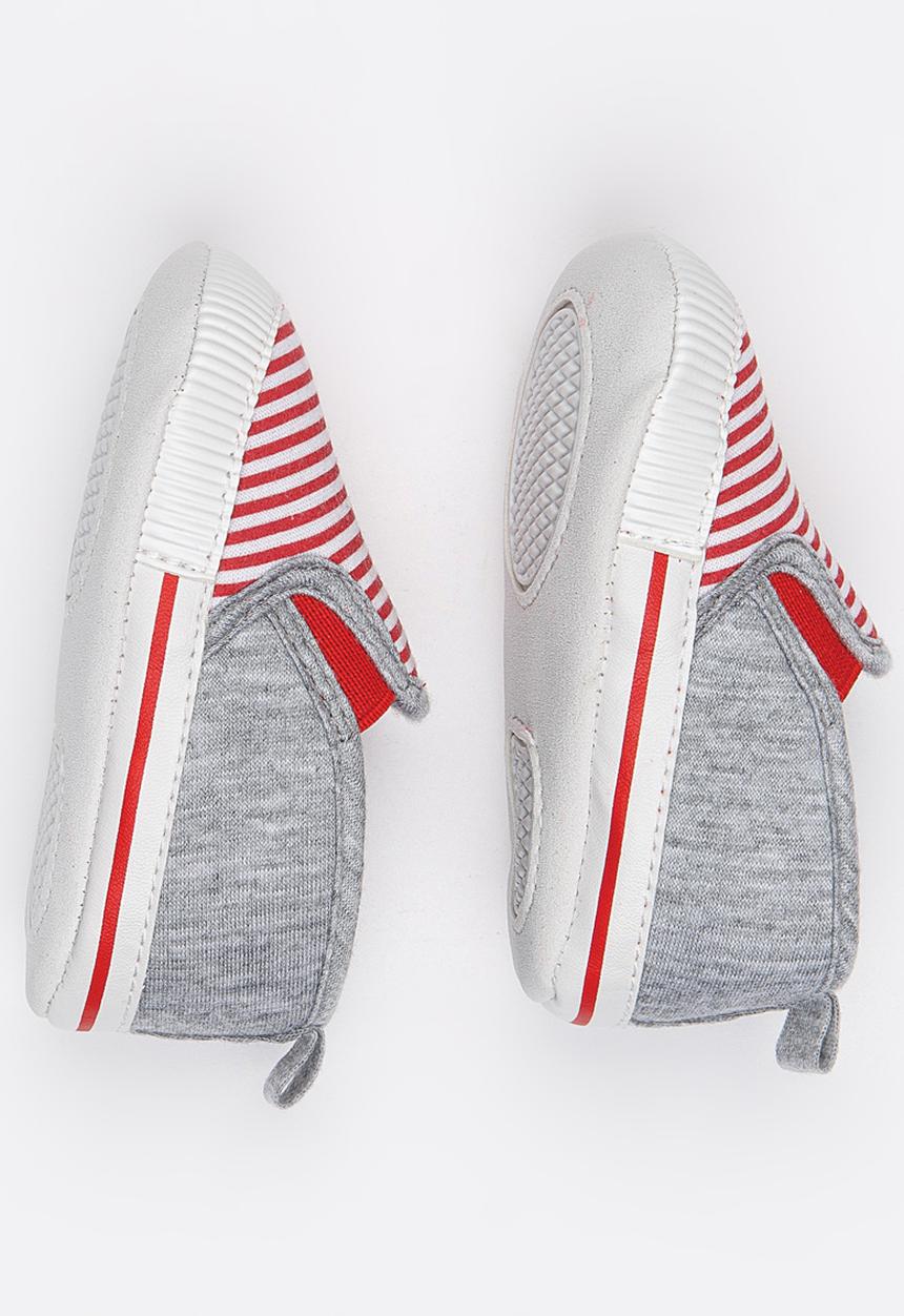 Pop Candy - Nautical Stripe Loafers Red