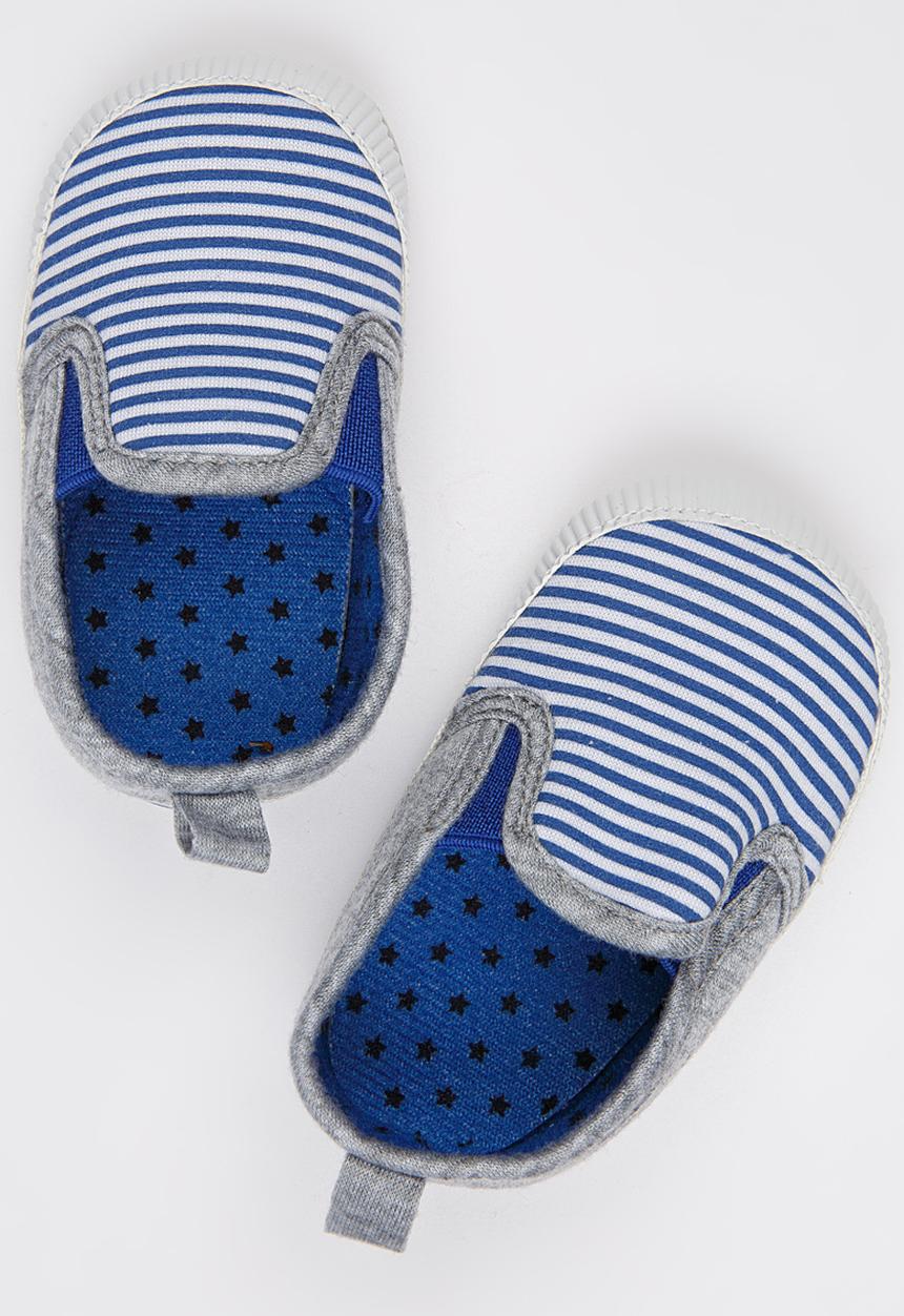 Pop Candy - Nautical Stripe Loafers Blue