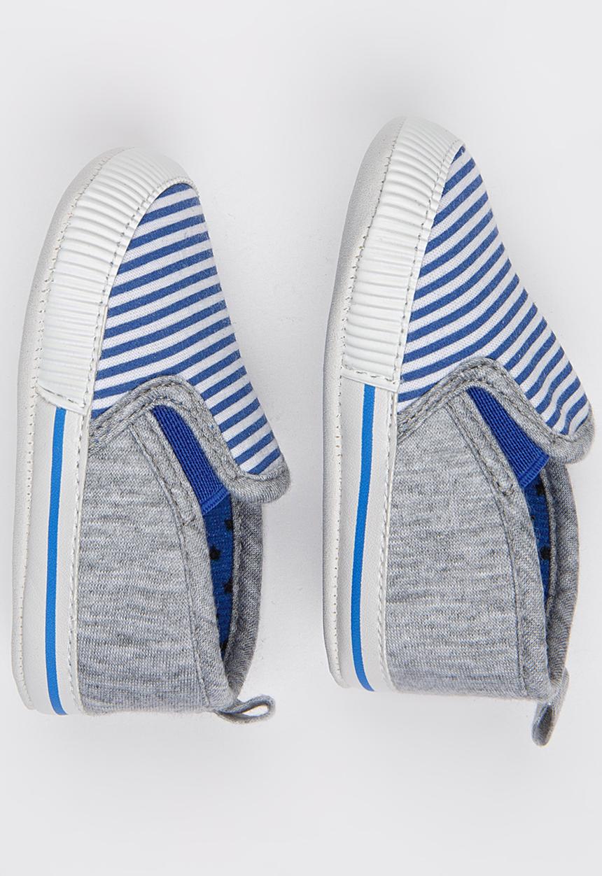 Pop Candy - Nautical Stripe Loafers Blue