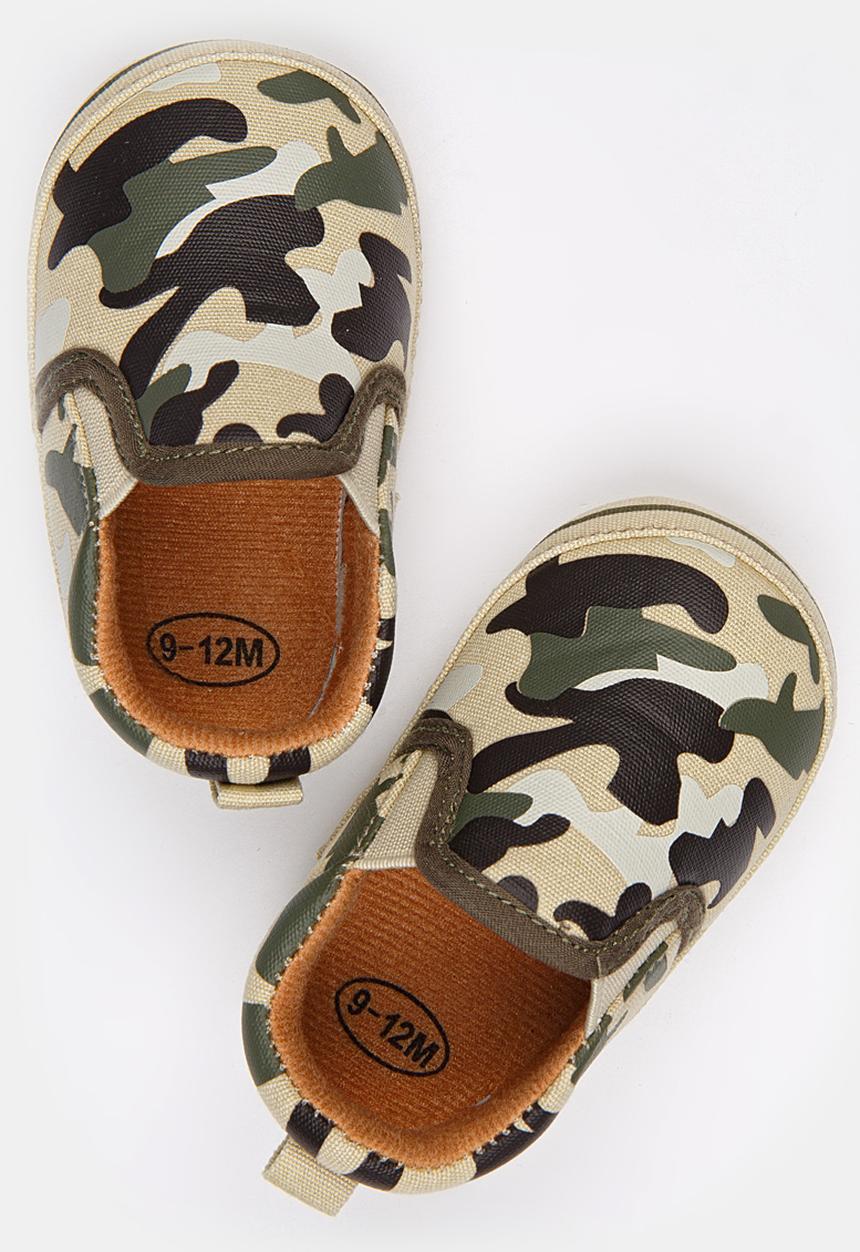 Pop Candy - Boys Camo Slip on Multi-colour