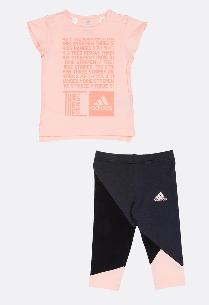 adidas Performance - Mini Me Tight Set Pale Pink