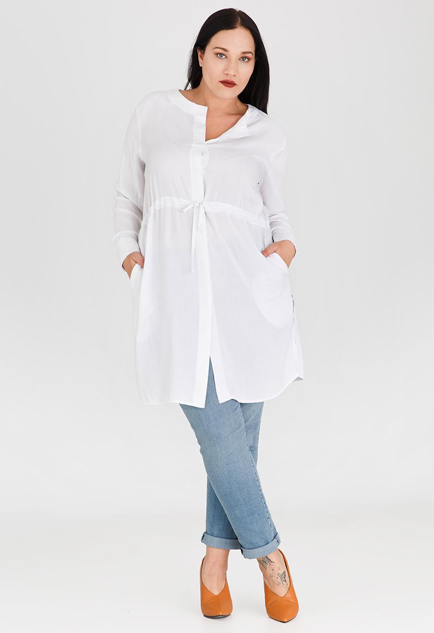 edit Plus - Longer Length Shirt White