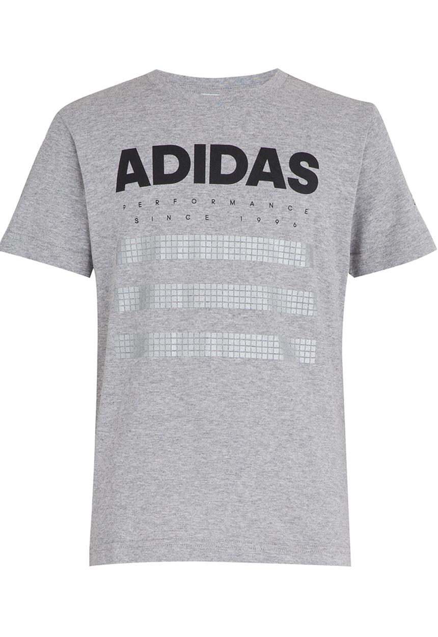 adidas Performance - Boys Overband Tee Mid Grey