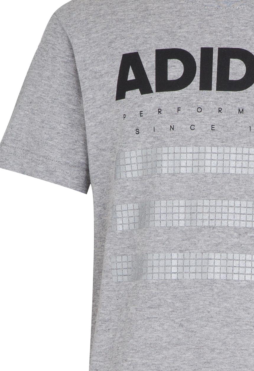 adidas Performance - Boys Overband Tee Mid Grey