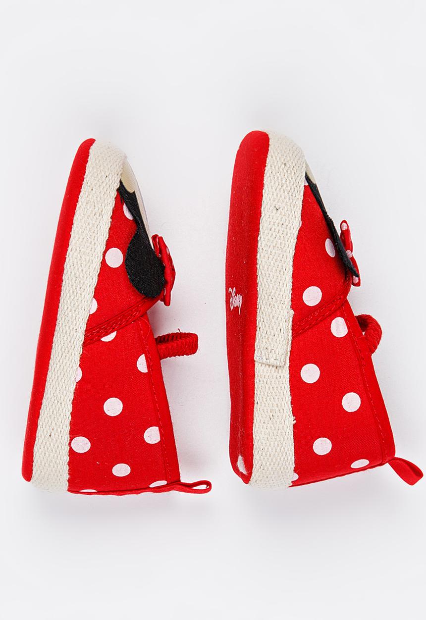 Pop Candy - Fabric Spotted Pumps Red