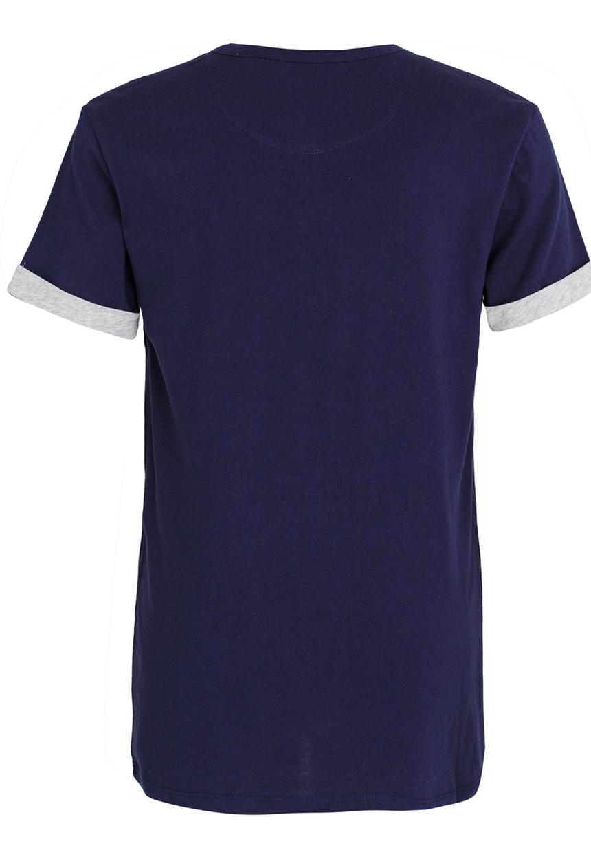 GUESS - S/S Rolled Sleeve Henley Blue