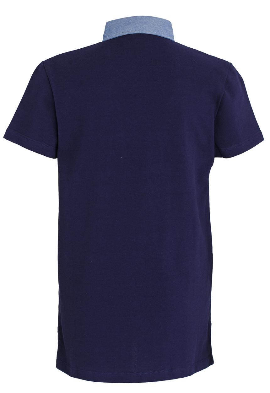 GUESS - S/S Chambray Contrast Polo Blue