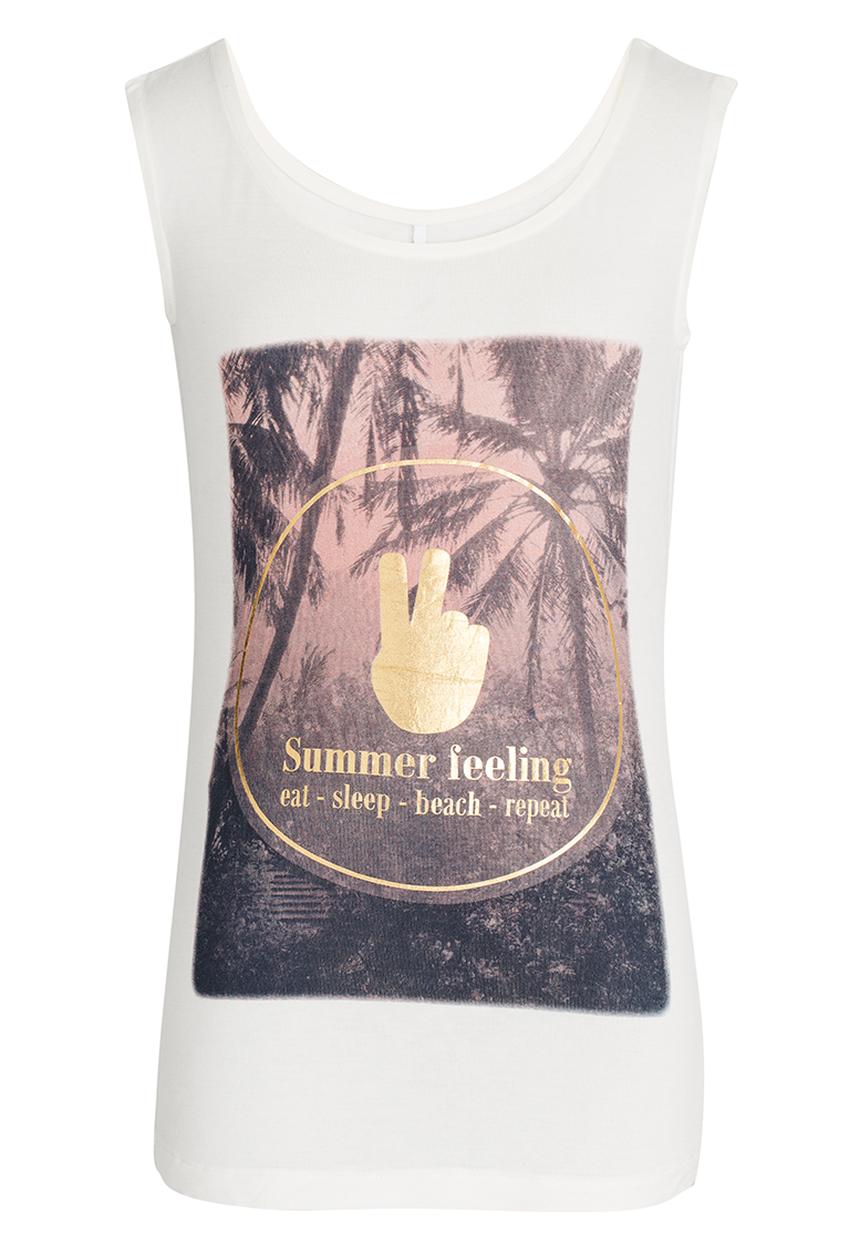 Name It - Girls Printed Tee White