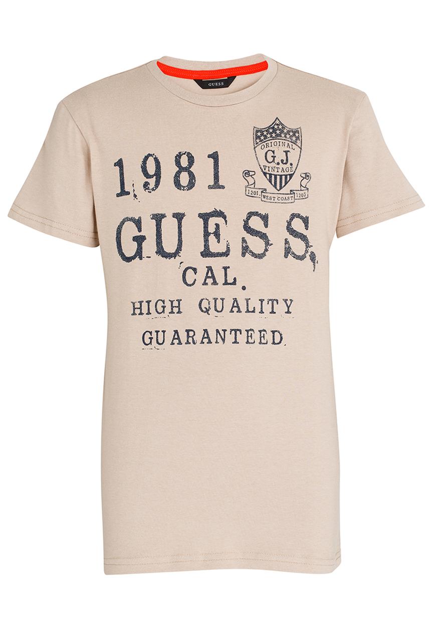 GUESS - S/S Guess Cali Tee Beige