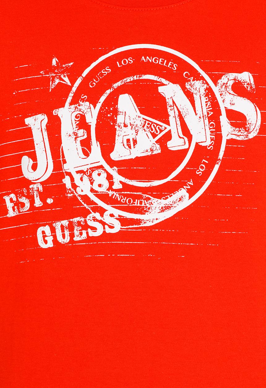 GUESS - S/L Circle Guess Tee Orange