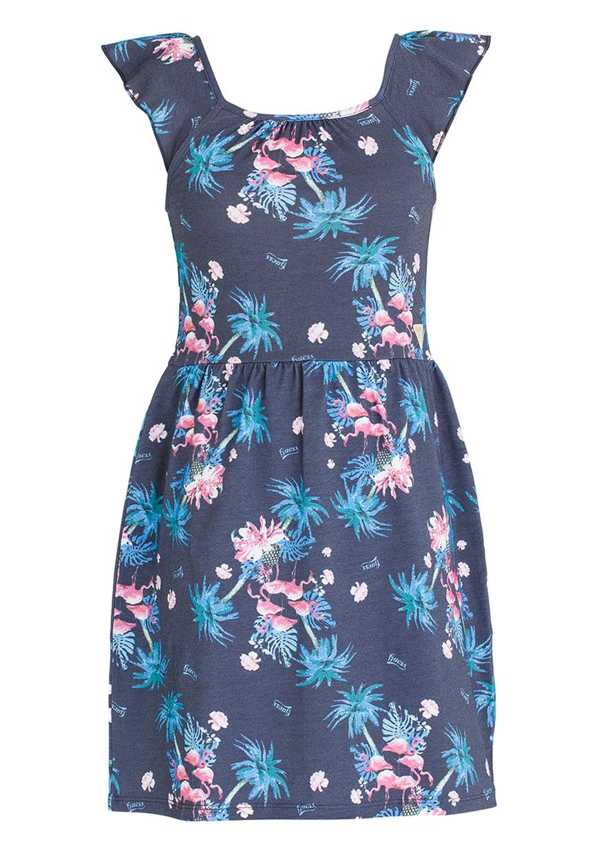 GUESS - Flamingo Printed  Dress Multi-colour