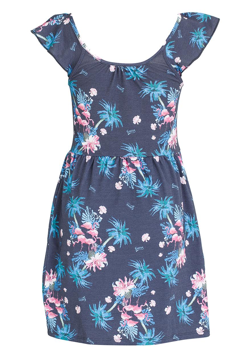 GUESS - Flamingo Printed  Dress Multi-colour