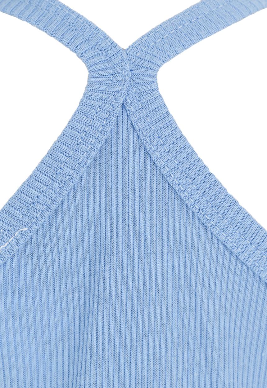 Pop Candy - Strappy Vest Mid Blue