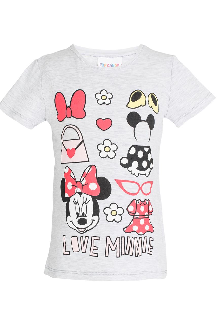 Pop Candy - Girls Printed Tee Grey