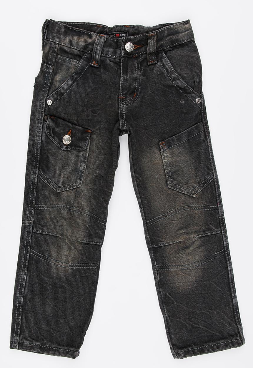 Twin Clothing - Boys Denim Cargo Pants Dark Grey