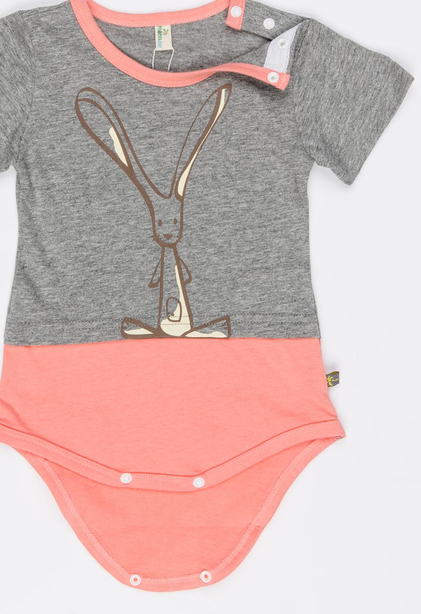 Peninsula Baby - Bunny Bodysuit Tee Pale Pink