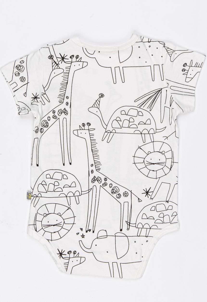 Peninsula Baby - Printed Bodysuit White