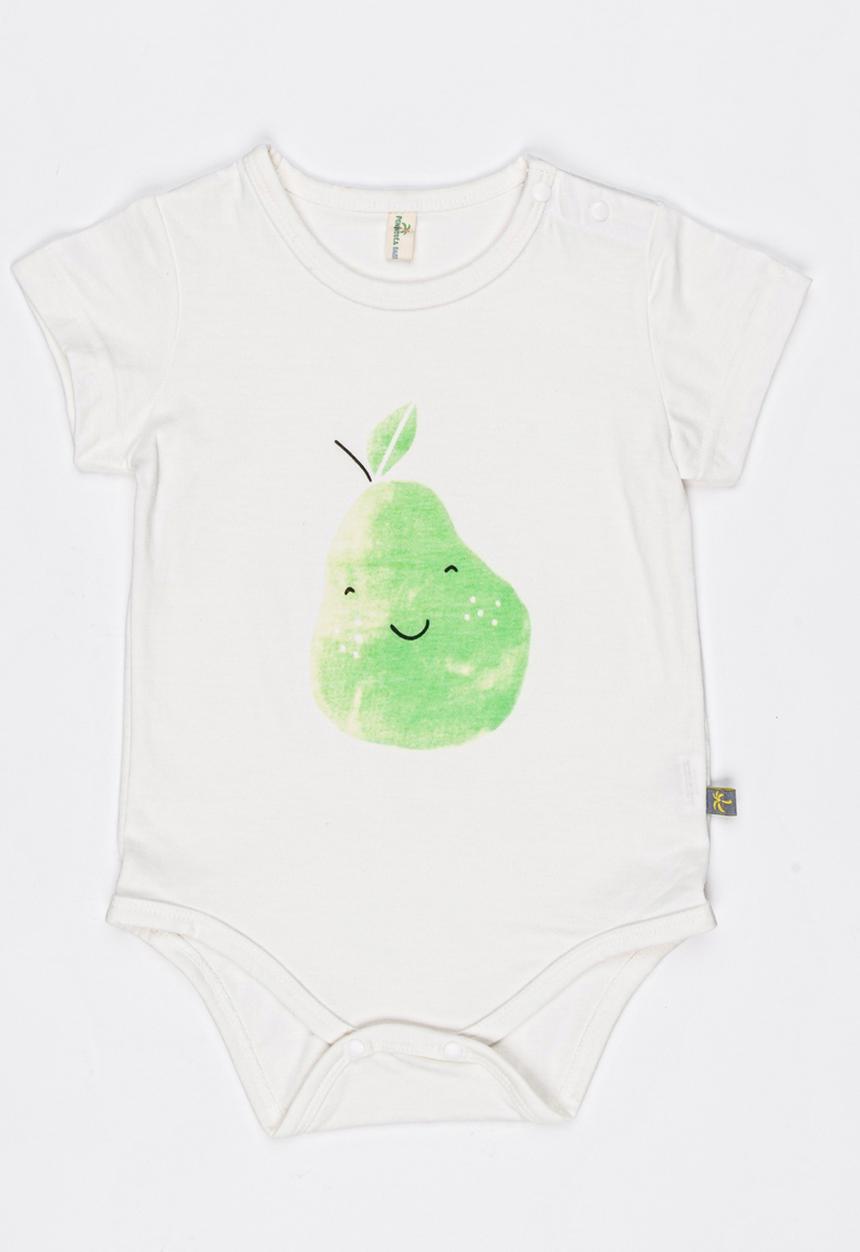 Peninsula Baby - Pear Printed Bodysuit Cream