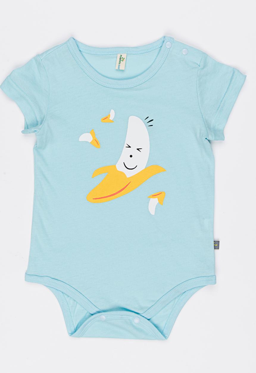 Peninsula Baby - Banana Printed Bodysuit Blue