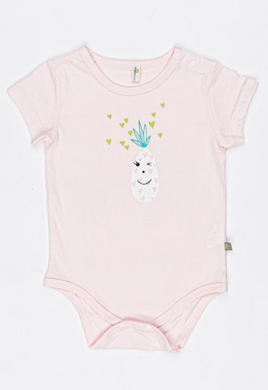 Peninsula Baby - Pineapple Printed Bodysuit Pale Pink