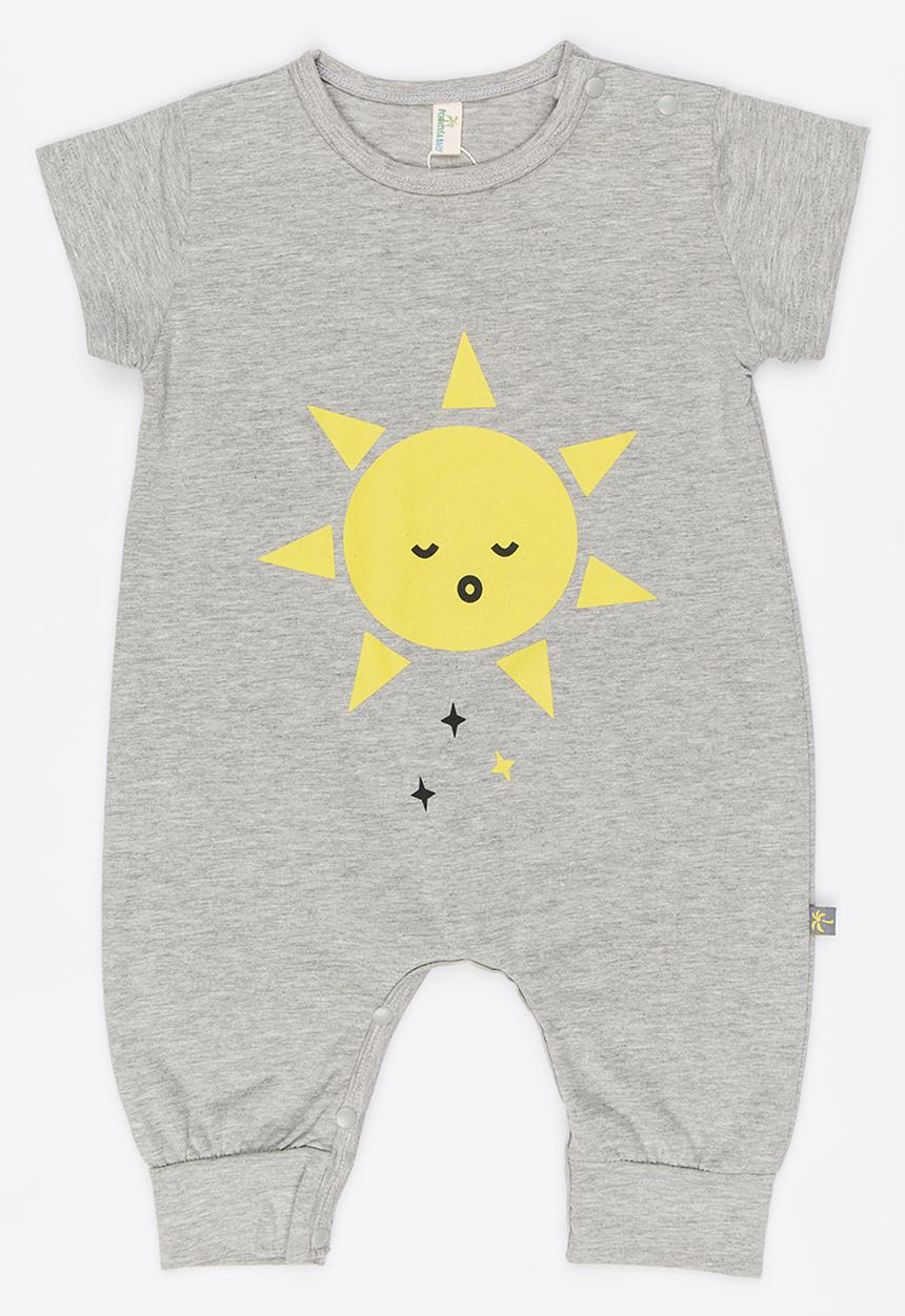 Peninsula Baby - Sun Printed S/S Sleepsuit Grey Melange