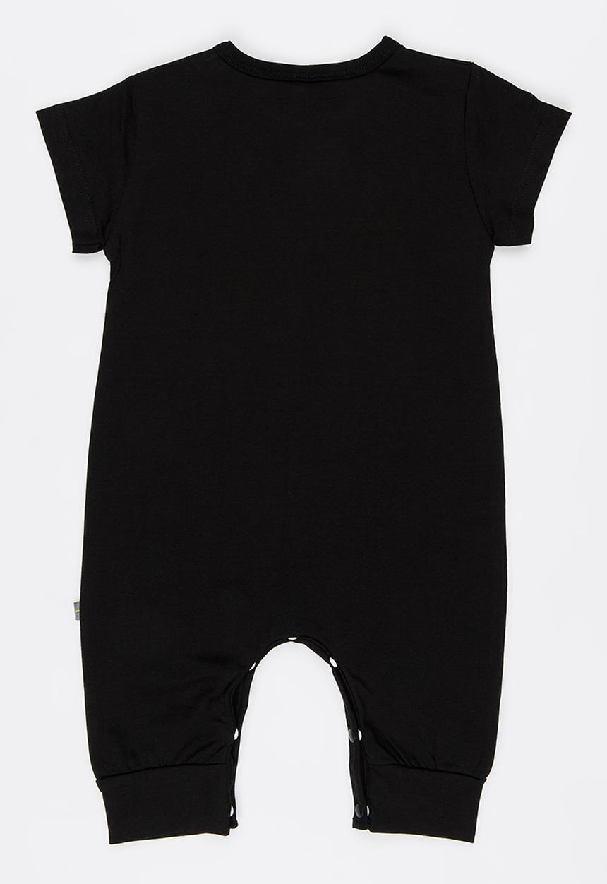 Peninsula Baby - Moon Printed S/S Sleepsuit Black