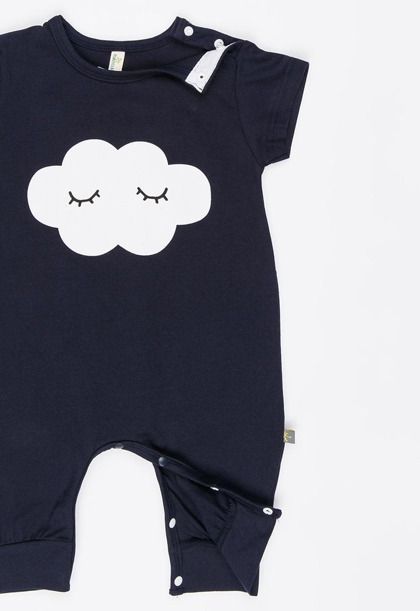 Peninsula Baby - Cloud Printed Romper Black