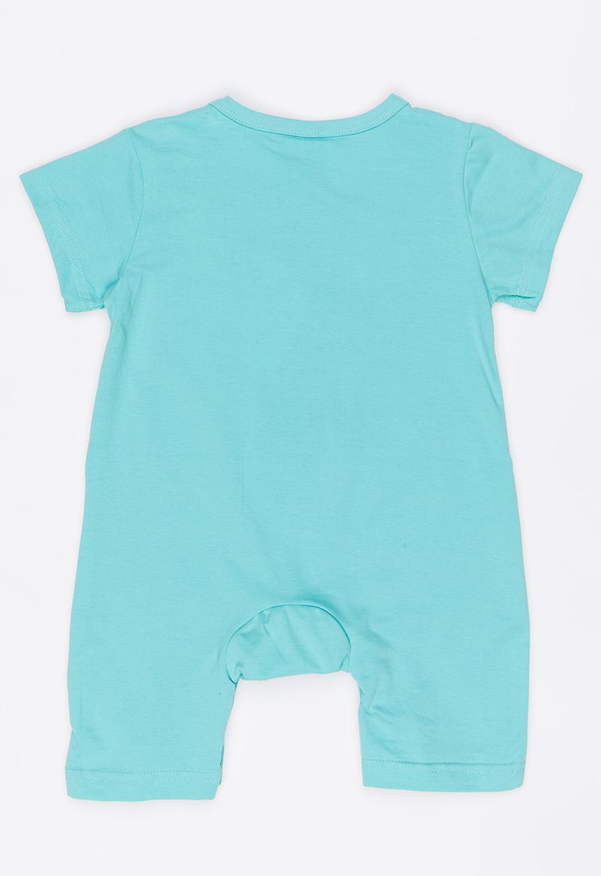Peninsula Baby - Printed Racoon Romper Light Green