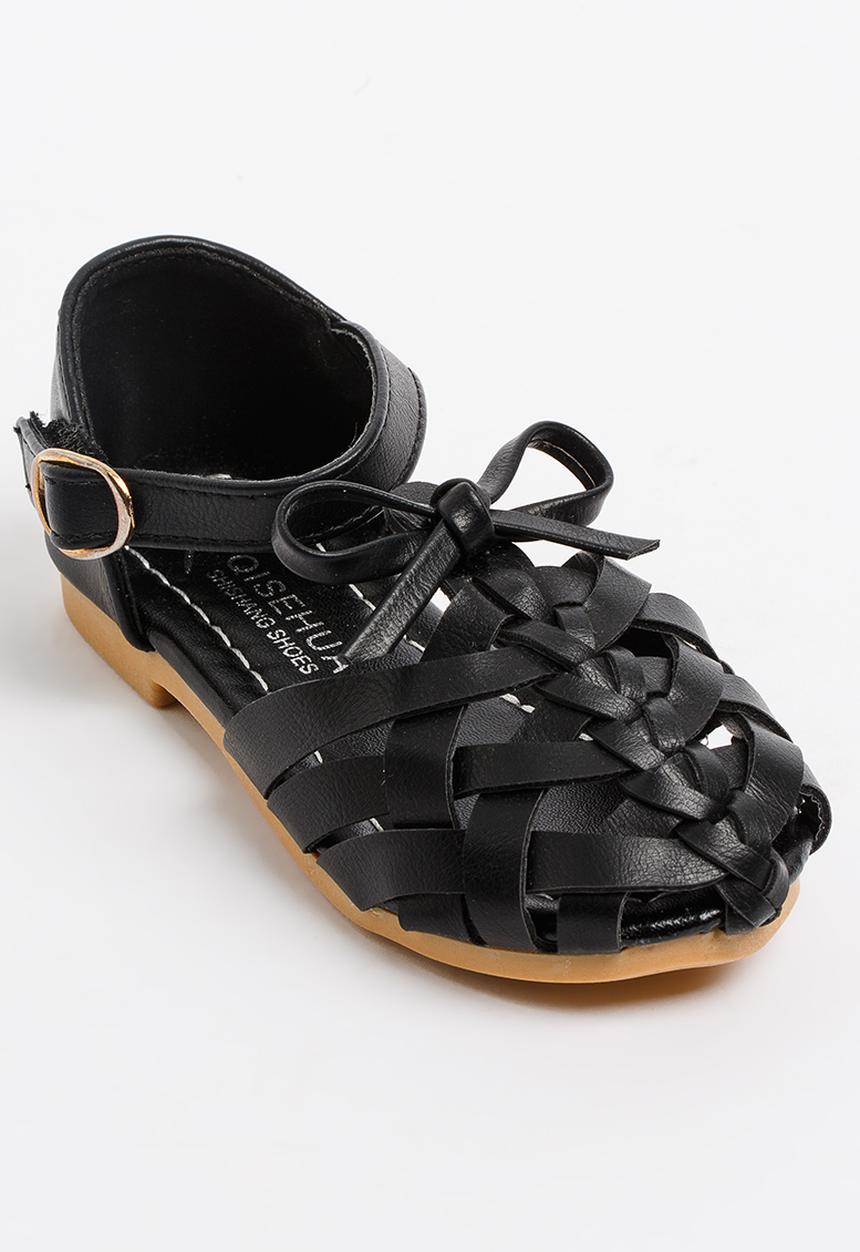 Pop Candy - Girls Cage Sandal Black