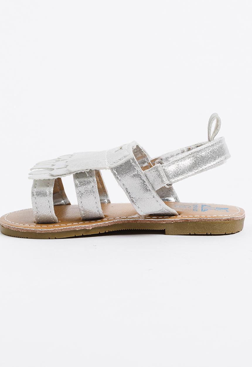 Pop Candy - Sandal with Fringing Silver