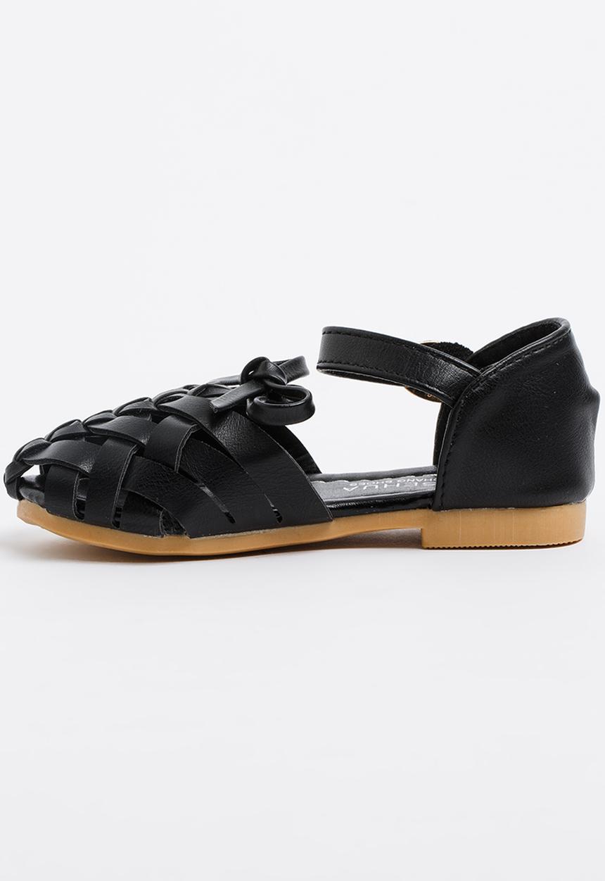 Pop Candy - Girls Cage Sandal Black