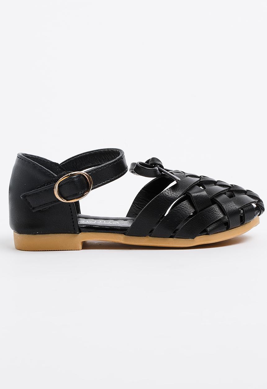 Pop Candy - Girls Cage Sandal Black