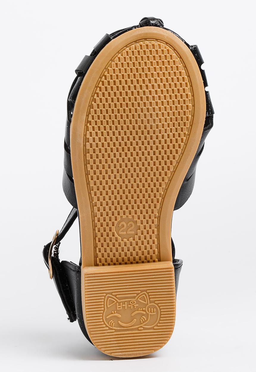 Pop Candy - Girls Cage Sandal Black
