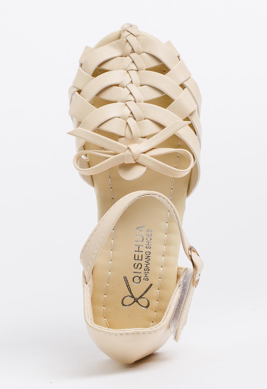 Pop Candy - Girls Cage Sandal Stone