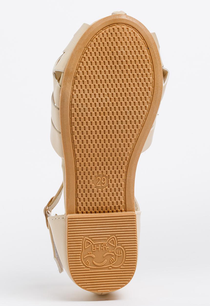 Pop Candy - Girls Cage Sandal Stone