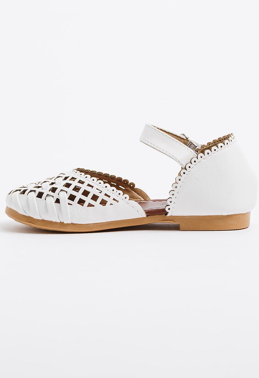 Pop Candy - Girls Cage Sandal White