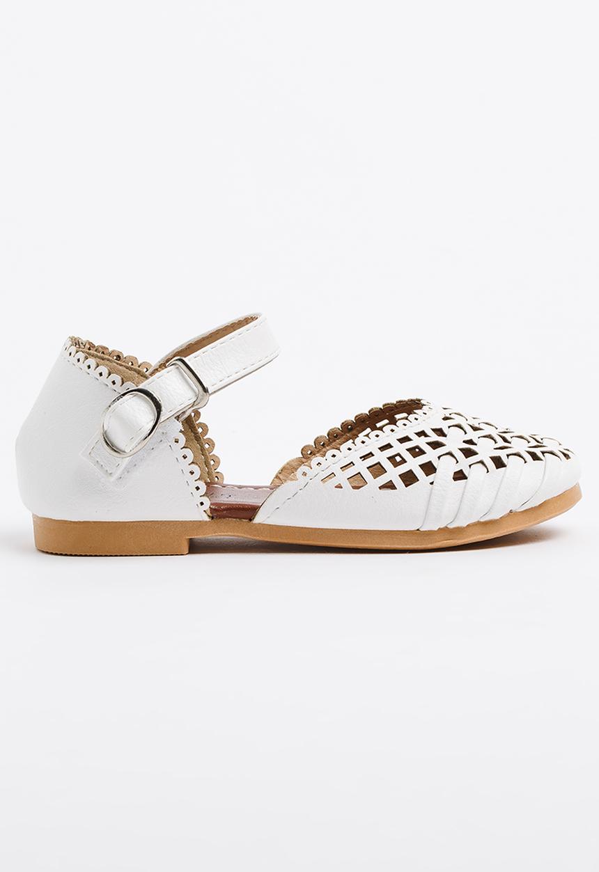 Pop Candy - Girls Cage Sandal White