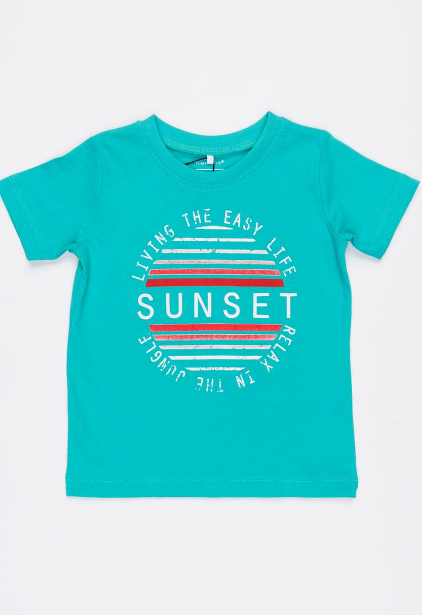 Name It - Printed Short Sleeve Tee Mid Green
