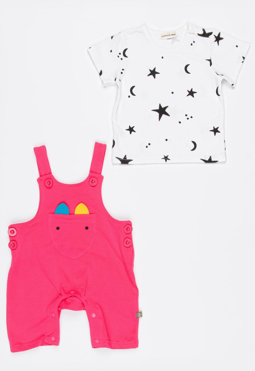 Peninsula Baby - Dungaree Set Pale Pink