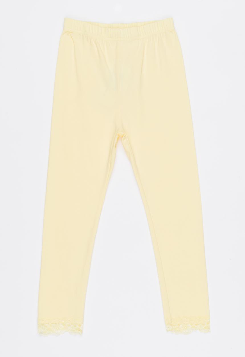 Pop Candy - Legging With Lace Detail Yellow