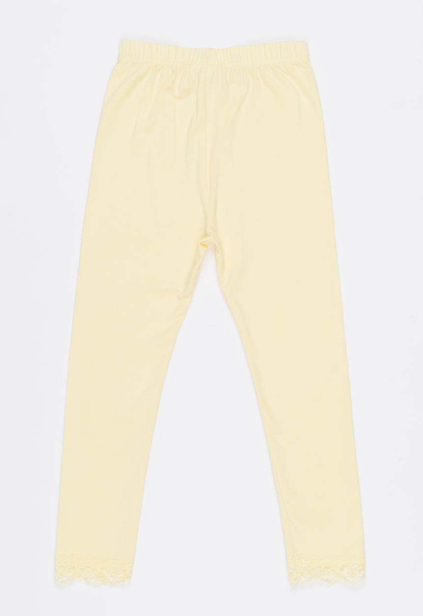 Pop Candy - Legging With Lace Detail Yellow