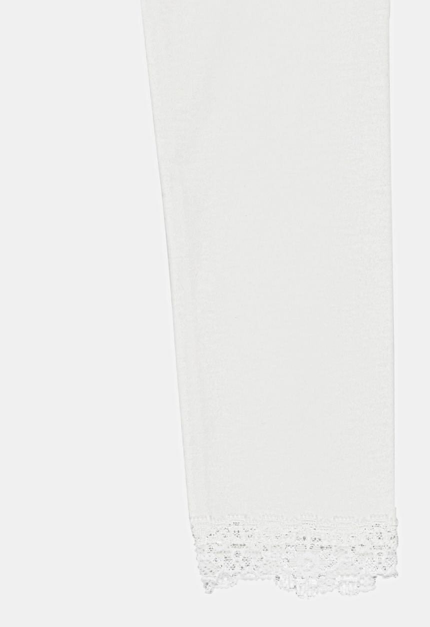 Pop Candy - Legging With Lace Detail White