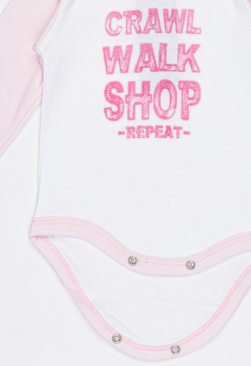 Funky Shop - Crawl Walk Shop Babygrow White