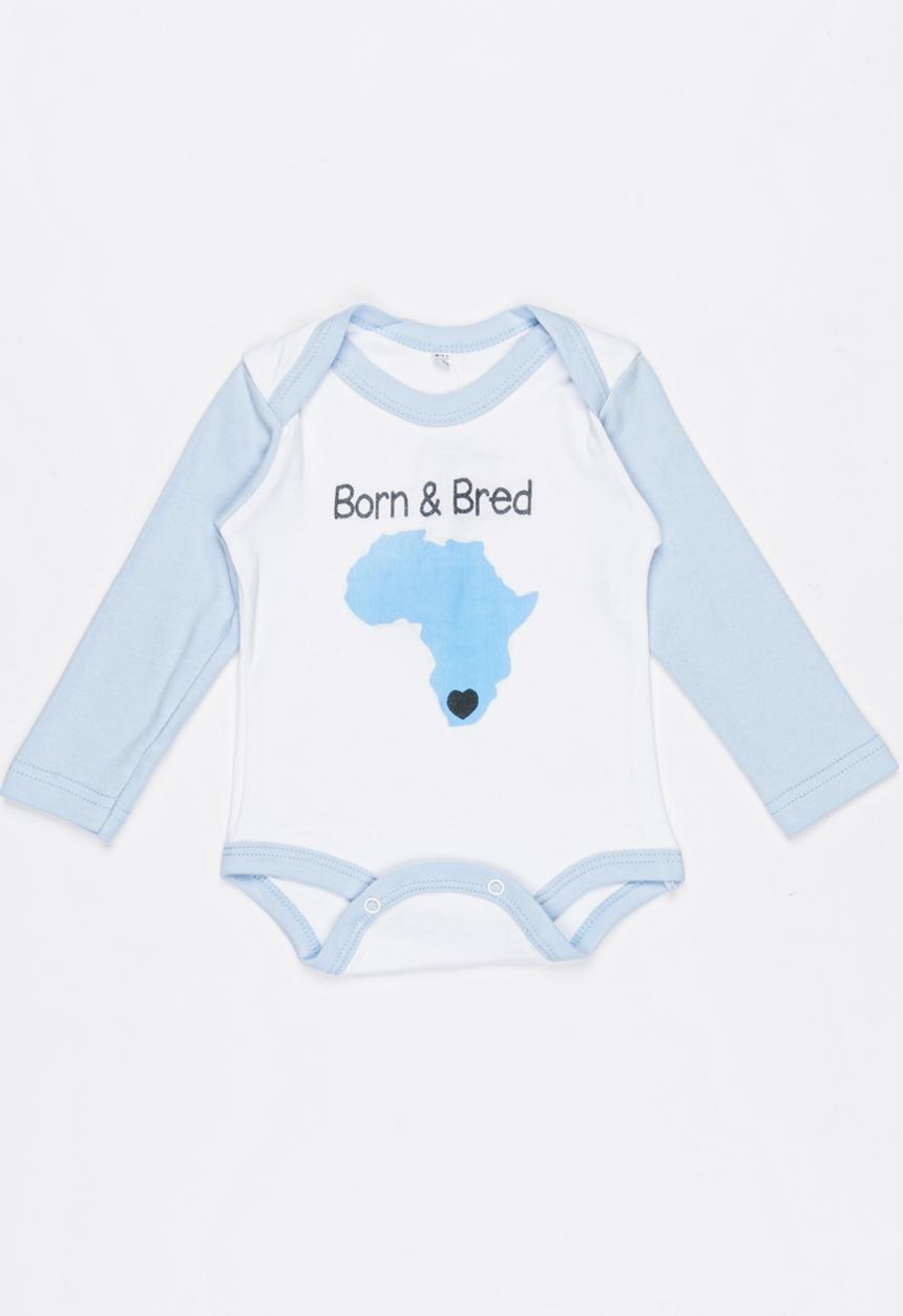 Funky Shop - Born and Bred Babygrow White