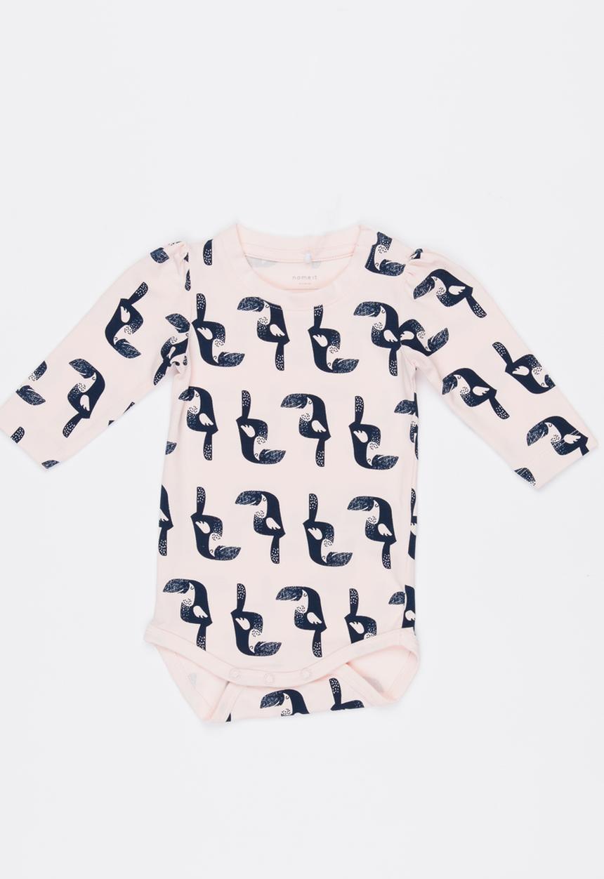 Name It - Girls Printed Bodysuit Pale Pink