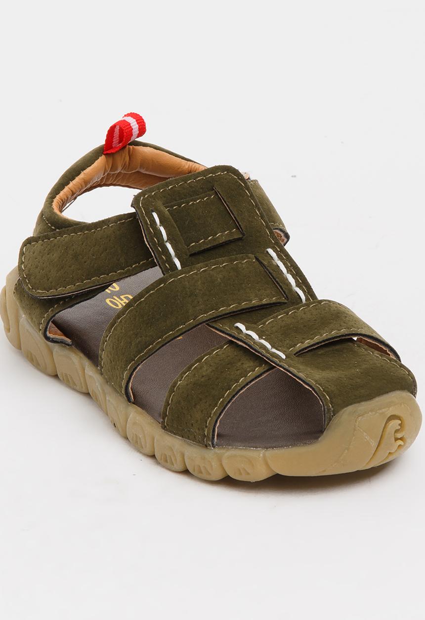 Pop Candy - Boys Sandal Khaki Green