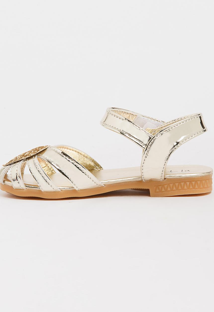 Pop Candy - Sandal with Heart Detail Gold