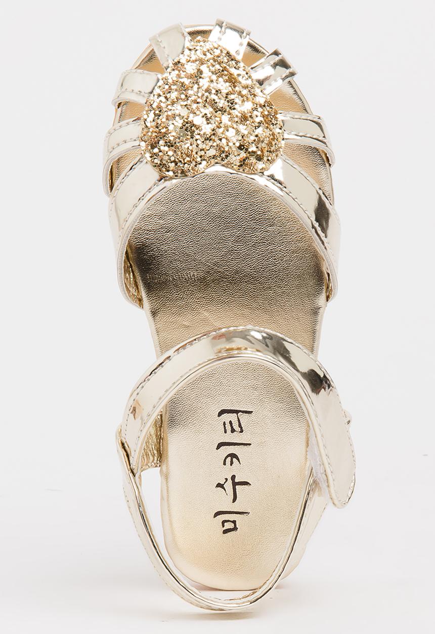 Pop Candy - Sandal with Heart Detail Gold