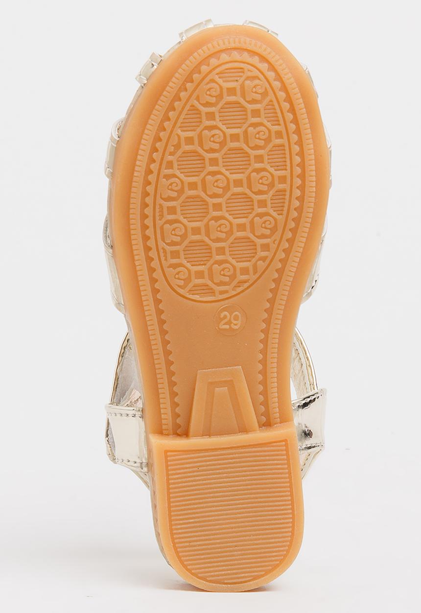 Pop Candy - Sandal with Heart Detail Gold