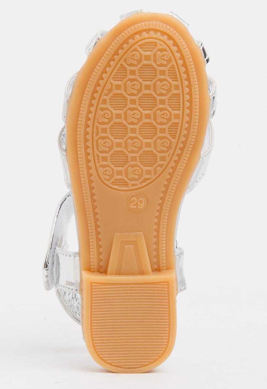 Pop Candy - Sandal with Heart Detail Silver